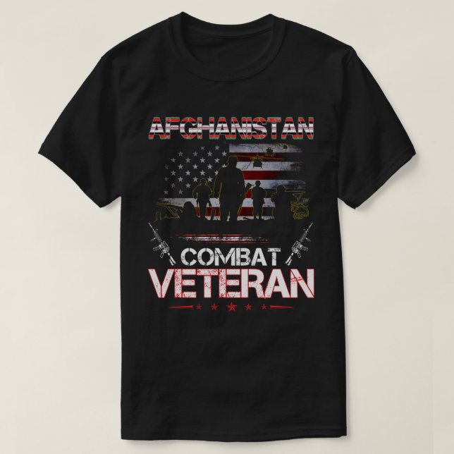 T-shirt Afghanistan Combat Vétérinaire Chemise US Vétérina (Design devant)