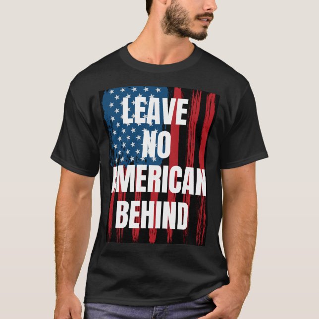 T-shirt Afghanistan, ne laissez pas d'Américain derrière l (Devant)