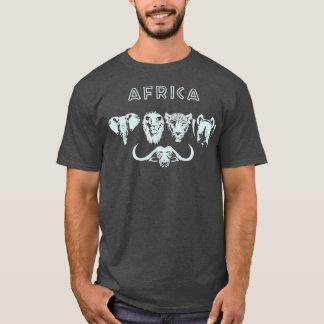 T-shirt Africa Big 5 Wildlife Safari Chasse