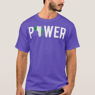 T-shirt Africa Black African Power Nigeria Map