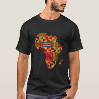 T-shirt Africa Map Kente For African