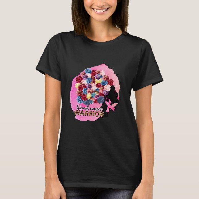 T-shirt Africain Américain Survivant du Guerrier du Cancer (Devant)
