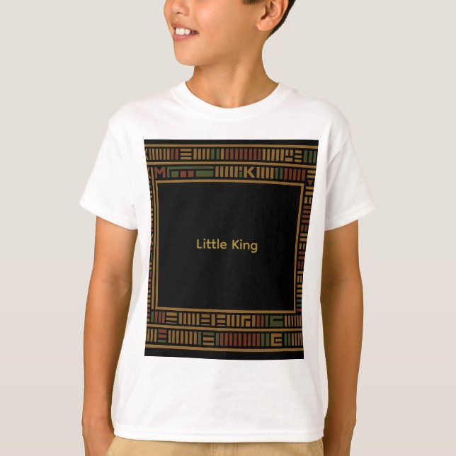 T-Shirt Africain Gold Kente Kids (Devant)