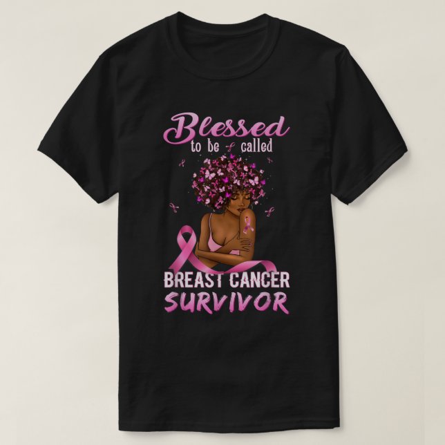 T-shirt African American Breast Cancer Shirts Women Blesse (Design devant)