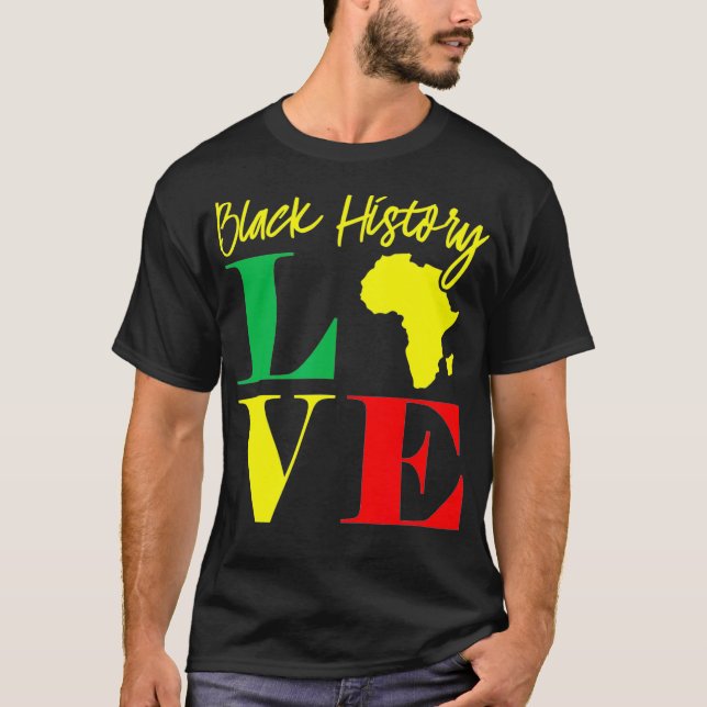 T-shirt African American Clothing Gift Men Women Black His (Devant)