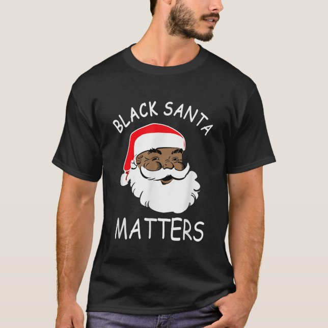 T-shirt African American Santa Black Matters Christmas Paj (Devant)