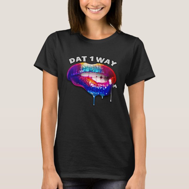 T-shirt African American Woman Lip Biting Dat 1 Way (Devant)