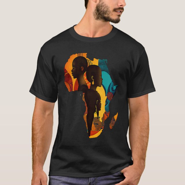 T-shirt African Continent Black History  4 (Devant)