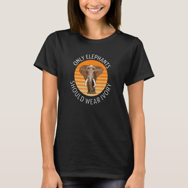 T-shirt African Elephant Graphic Save The Elephants (Devant)