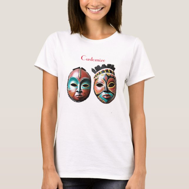 T-shirt African Girl Face Masks Thunder_Cove  (Devant)