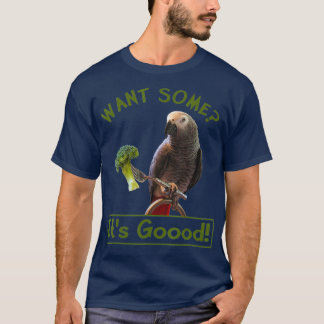 T-shirt African Grey Parrot Broccoli pour les enfants de f