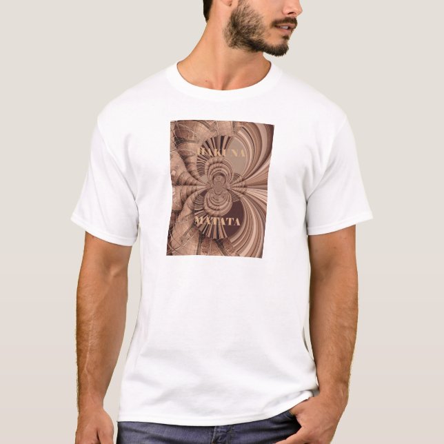 T-shirt African Hakuna Matata Fractal Art Print/Graphic (Devant)