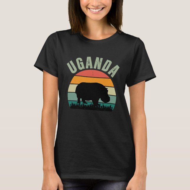 T-shirt African Hippos in Uganda Hippopotamus Safari (Devant)