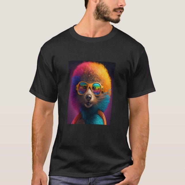 T-shirt African Otter Pride Pop Black Afro Otter (Devant)
