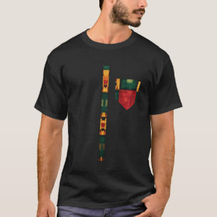 T-shirt African Print Dashiki Kente Art Hommes Garçons Bla