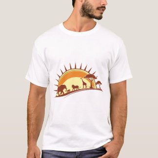T-shirt African Savanna Wildlife Silhouette Art