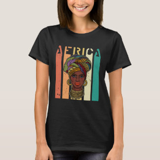 T-shirt African woman womanism ethnic earrings necklace he