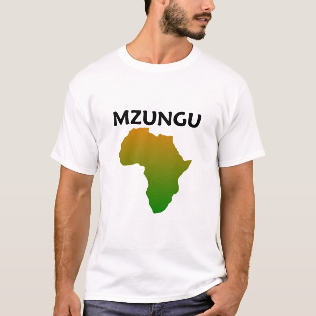 T-shirt afrika de mzungu (Devant)