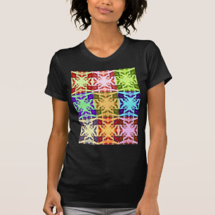 T-shirt Afrique À damiers Pop art Culture motif coloré