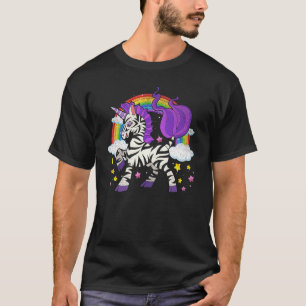 T-shirt Afrique Animal Rainbow Zebracorn Cute Zebra Imagin