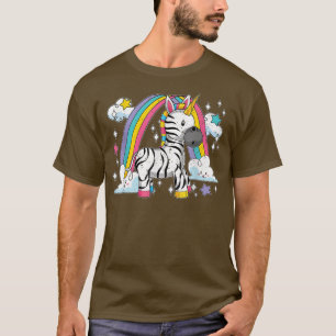 T-shirt Afrique Animal Zebracorn Rainbow Fairytale Zebra U