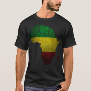 T-shirt Afrique Carte de l'Afrique de l'énergie noire a au