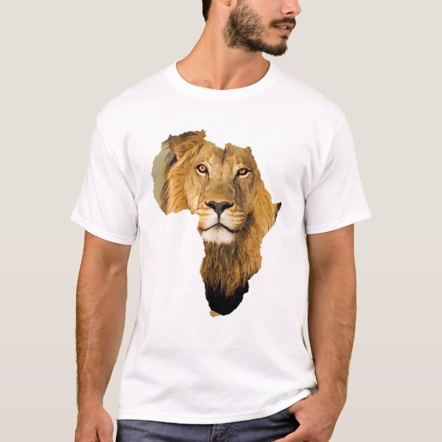 T-shirt Afrique Continent Afrique Animaux de Lion (Devant)