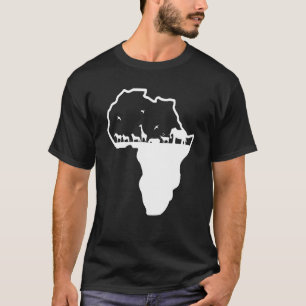 T-shirt Afrique continent avec des animaux africains de l'