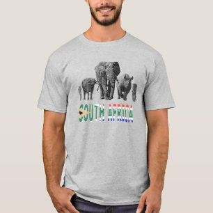 T-shirt Afrique du Sud Big 5 faune pour les fans d'Afrique