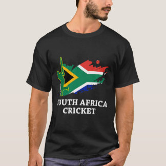 T-shirt Afrique du Sud Cricket drapeau sud-africain couleu