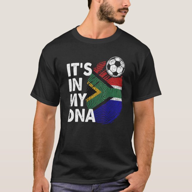 T-shirt Afrique du Sud Dans Mon Adn Drapeau Sud-Africain (Devant)