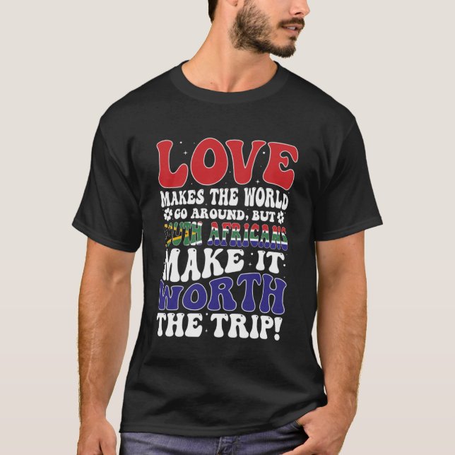 T-shirt Afrique du Sud Drapeau Hommes & Femmes mignonne Ju (Devant)