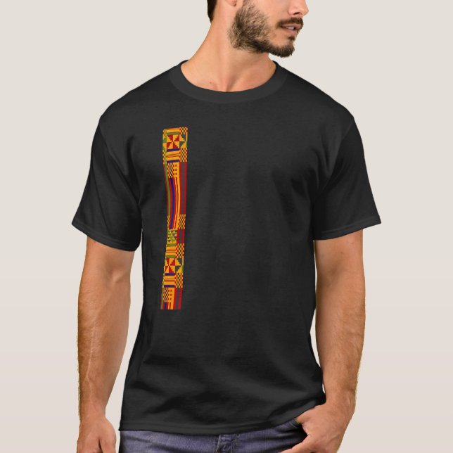 T-shirt Afrique Print Dashiki traditionnel africain Kente  (Devant)