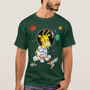 T-shirt Afrique Safari Giraffe Space Scientifique mignonne