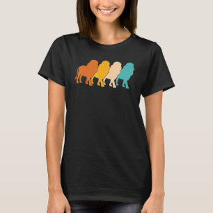 T-shirt Afrique Safari Lion Animal King Retro Lion