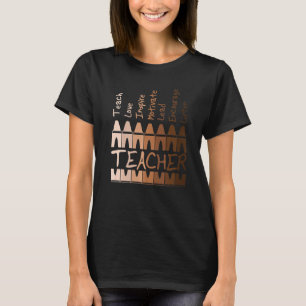 T-shirt Afro-Africain Noir Mois d'histoire Melanin Enseign