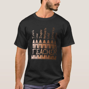 T-shirt Afro-Africain Noir Mois d'histoire Melanin Enseign