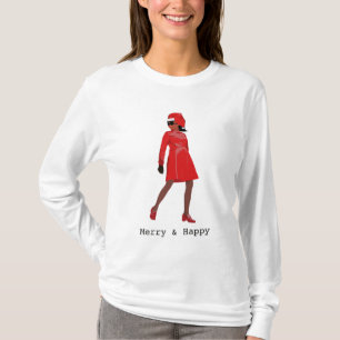 T-shirt Afro-américaine Black Woman Christmas Tee