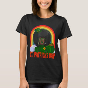 T-shirt Afro-Américaine Leprechaun St. Patrick's D