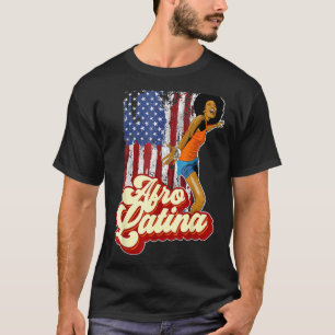 T-shirt Afro Amérique latine Drapeau Afro Latin Pride Tee