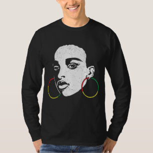 T-shirt Afro Black Woman Afican Color Cool Black History M