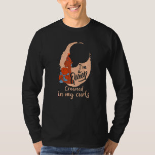 T-shirt Afro Cheveux Je Suis Une Reine Couronnée Dans Mes
