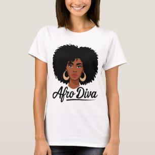 T-shirt Afro Diva pour dames
