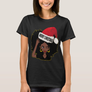 T-shirt Afro Diva Winking Eye Joyeux Noël Melanin Quee
