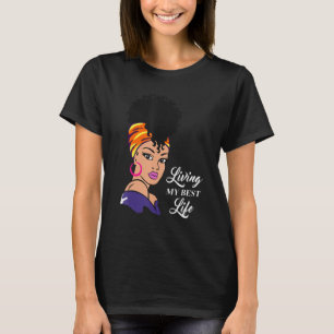 T-shirt Afro Lady femme Noir