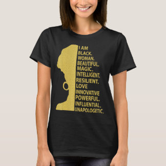 T-shirt Afro Melanin Je Suis Black Woman Magic Unap