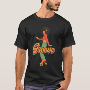 T-shirt Afro Patineuse vintage pour les années 70 quadrup
