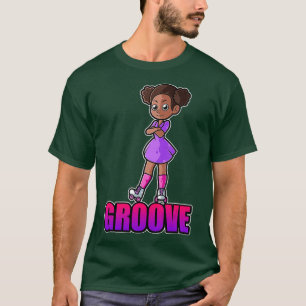 T-shirt Afro roller skater girl Art pour un roller