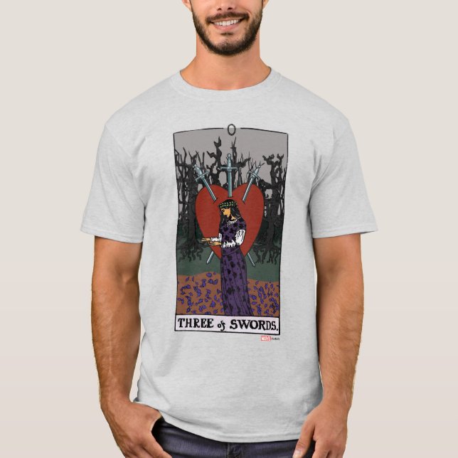 T-shirt Agatha | Trois de Swords Tarot Graphic (Devant)