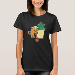 T-shirt Agave Succulente Et Jardinier De Chat
